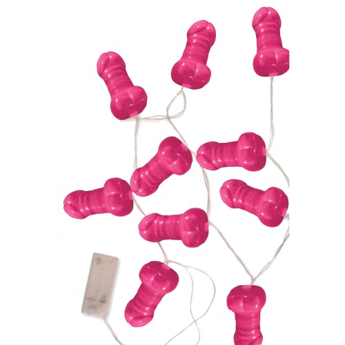 Light Up Pink Pecker String Lights for Party Fun