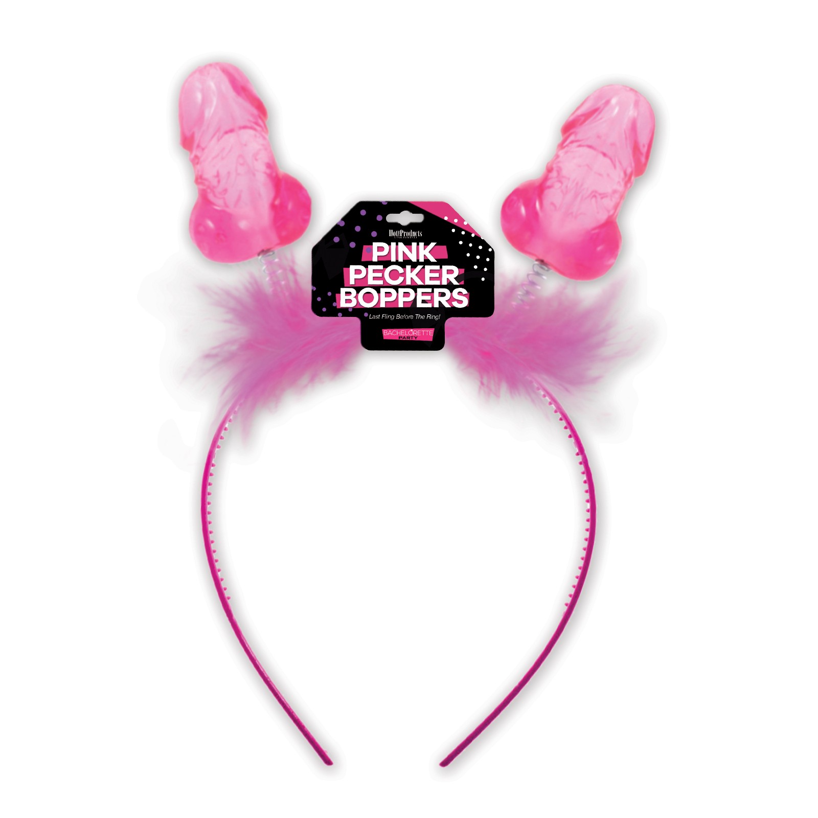 Diadema Pink Pecker Boppers para Despedidas de Soltera