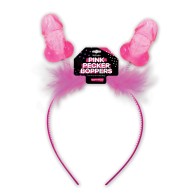 Diadema Pink Pecker Boppers para Despedidas de Soltera