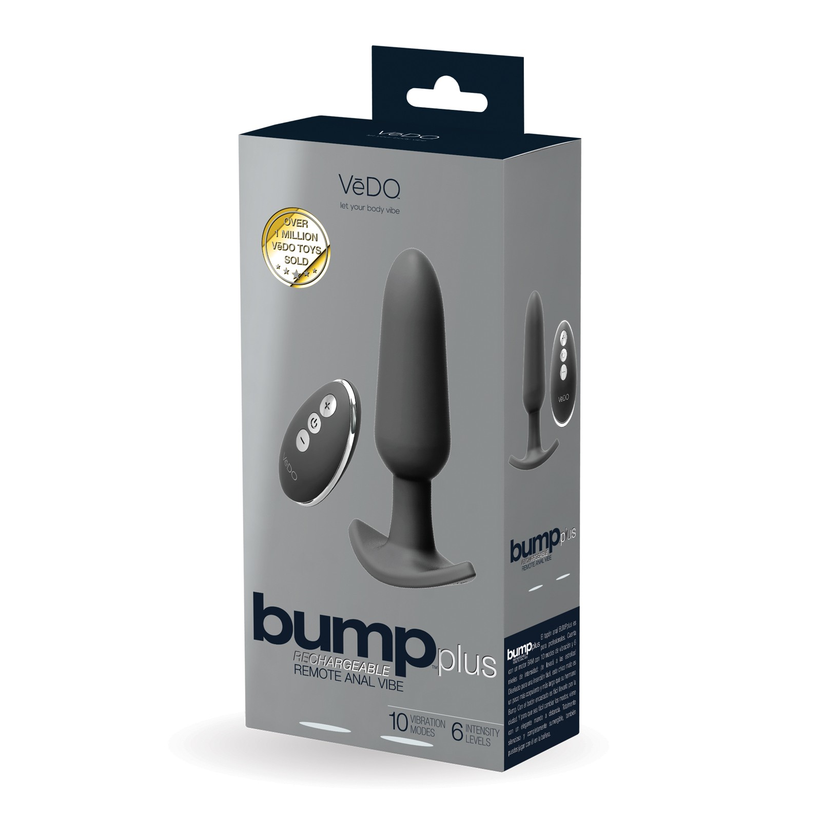 VeDO Bump Plus Rechargeable Anal Vibe Just Black