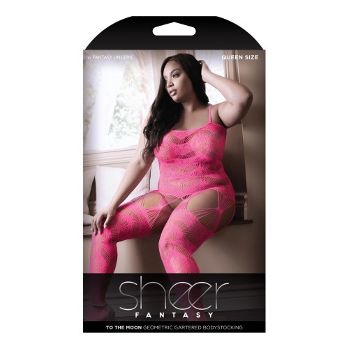 Sheer Fantasy To the Moon Multi Garter Bodystocking