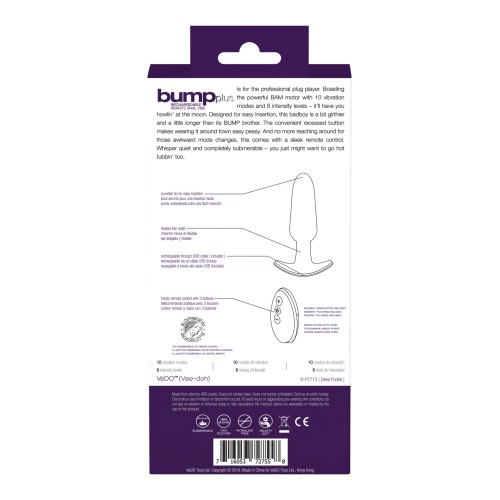 VeDO Bump Plus - Experiencia de Vibrador Anal Definitiva