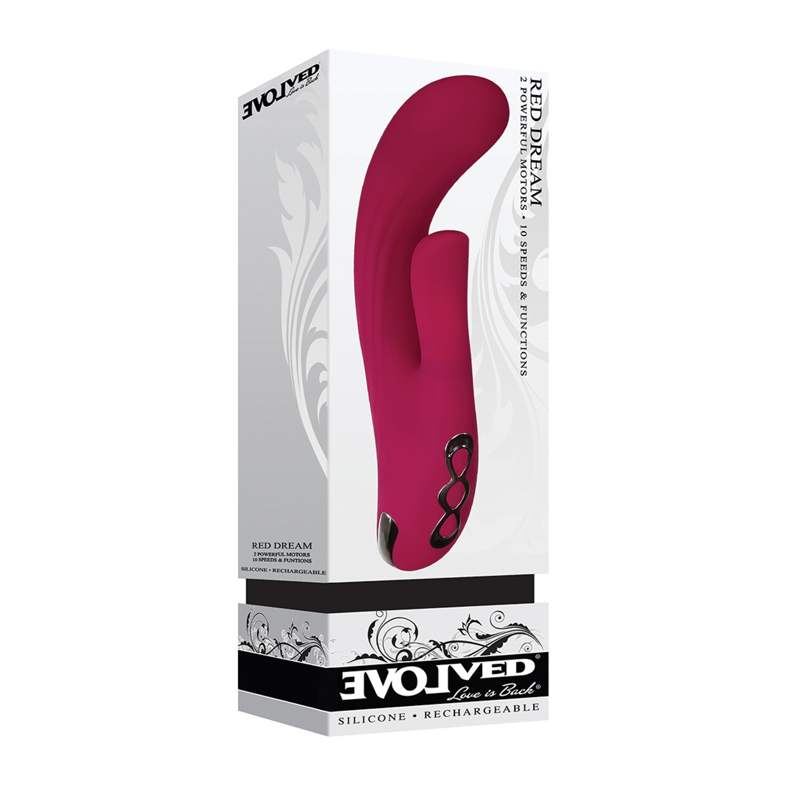 Evolved Red Dream Dual Stim Vibrator - Burgundy