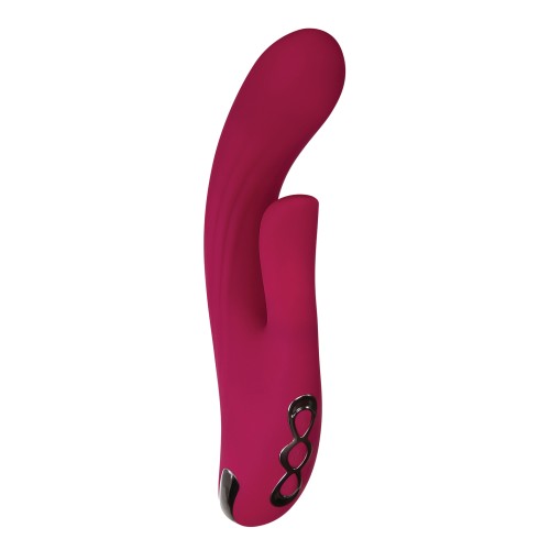 Evolved Red Dream Dual Stim Vibrator - Burgundy