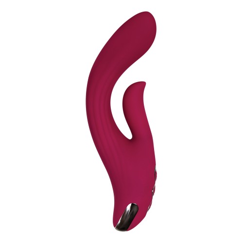 Evolved Red Dream Dual Stim Vibrator - Burgundy