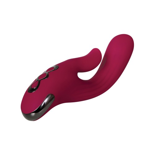 Evolved Red Dream Dual Stim Vibrator - Burgundy