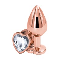 Rose Gold Heart Anal Toys - Elegant and Lightweight