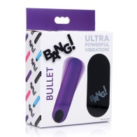 Bang Vibrating Bullet with Remote Control - Purple