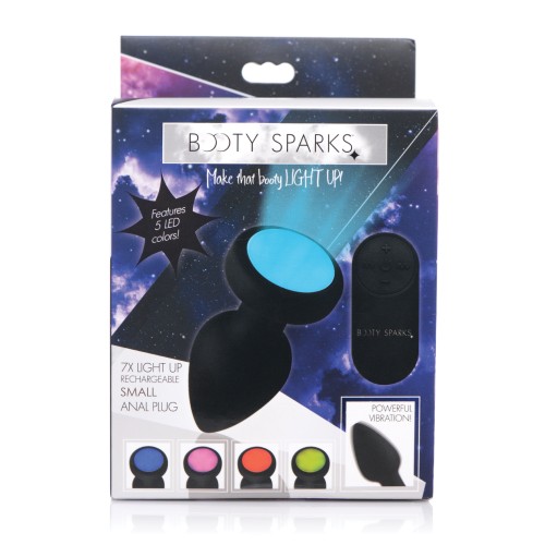 Plug Anal de Silicona Vibrante con LED Booty Sparks - Pequeño - Juego Anal Único