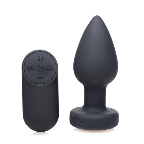 Booty Sparks Silicone Vibrating LED Plug - Small - Unique Anal Play