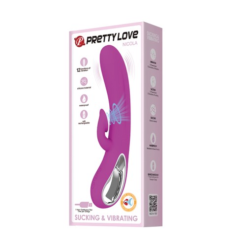 Vibrador Conejo Pretty Love Nicola - 12 Funciones