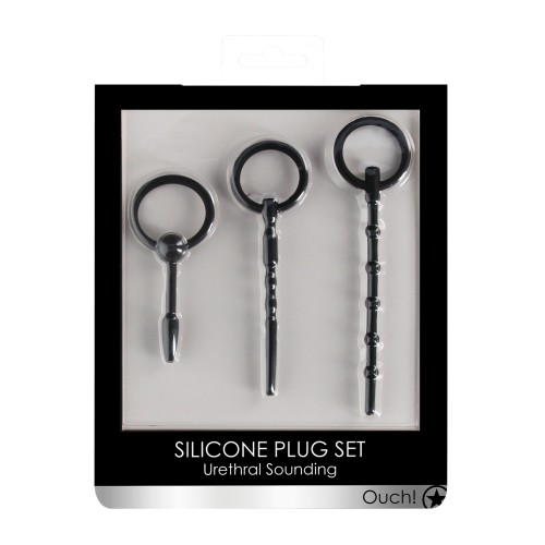 OUCH Urethral Sounding Plug Set Black for Exploration