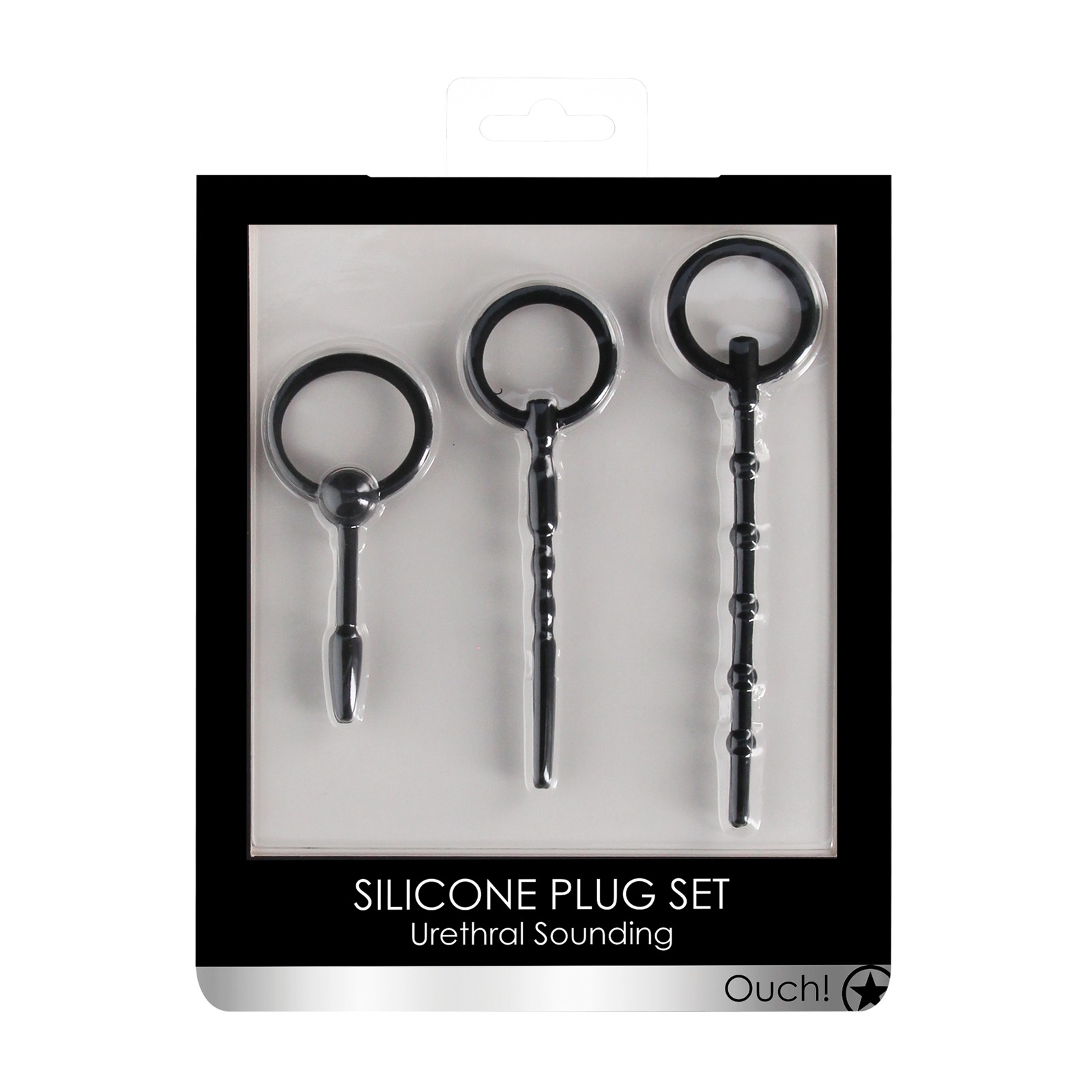 OUCH Urethral Sounding Plug Set Black for Exploration