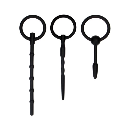 OUCH Urethral Sounding Plug Set Black for Exploration