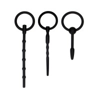 OUCH Urethral Sounding Plug Set Black for Exploration