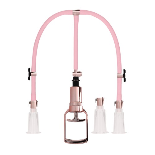 Shots Pumped Clitoral & Nipple Pump Set - Medium Rose Gold