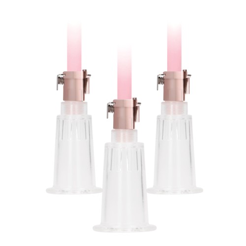 Shots Pumped Clitoral & Nipple Pump Set - Medium Rose Gold