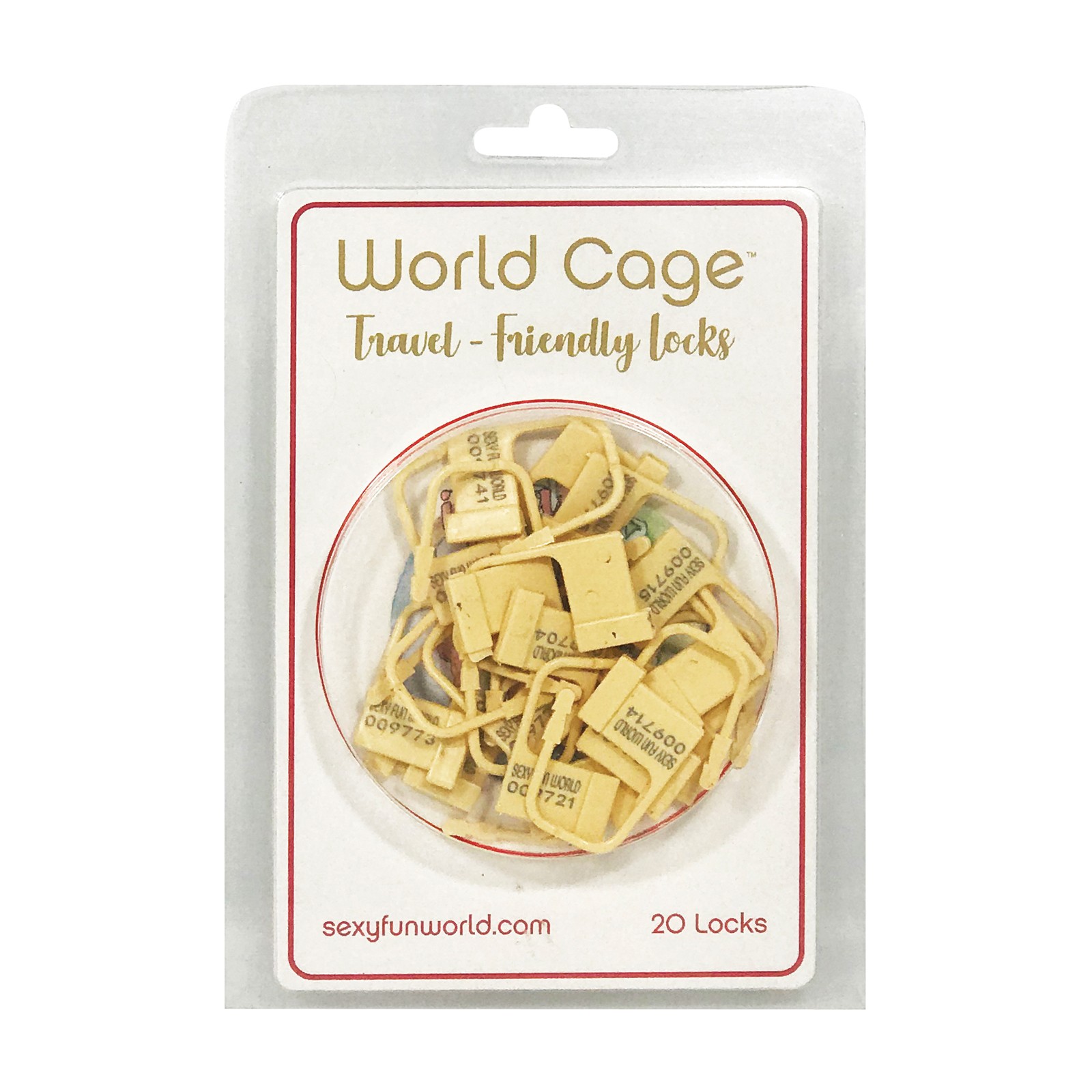 World Cage Candados Amistosos para Viaje - Paquete de 20