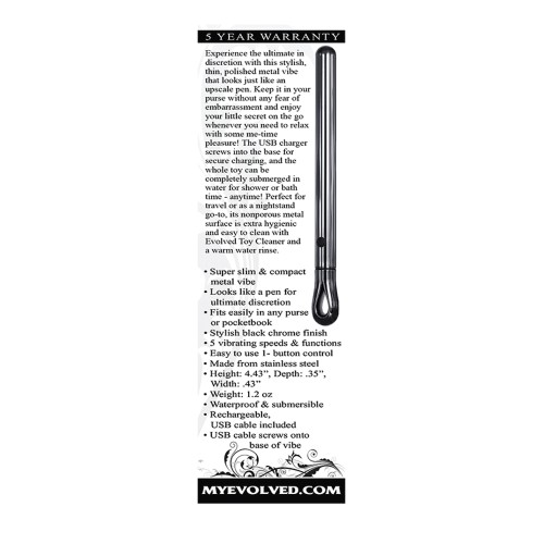 Vibrador Evolved Pen Pal - Negro