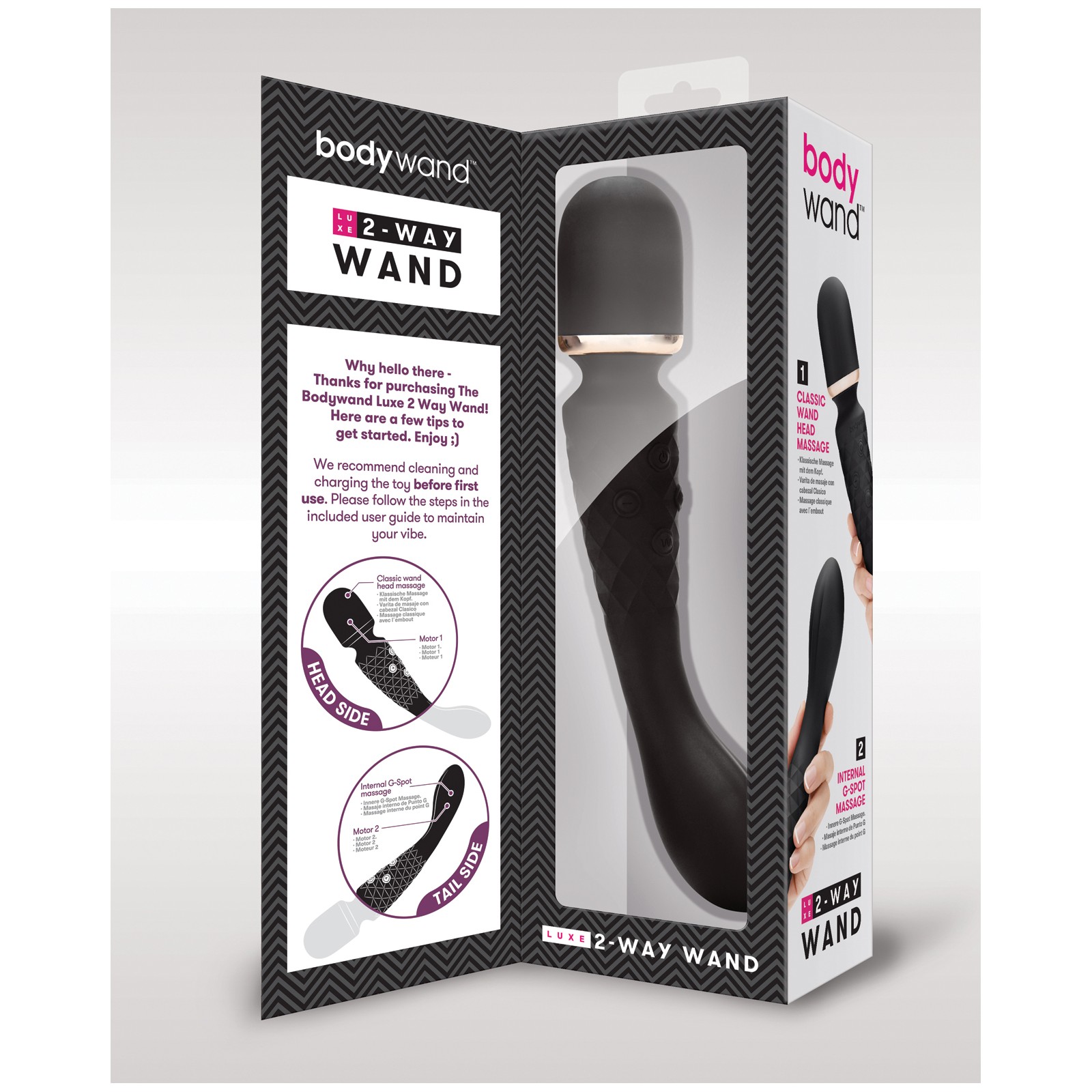 Masajeador Bodywand Luxe 2 Direcciones Negro