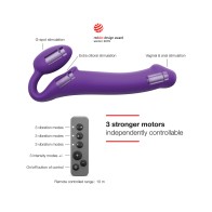 Strap on Me Vibrador Encajable Flexible Strapless Grande - Púrpura