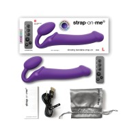 Strap on Me Vibrador Encajable Flexible Strapless Grande - Púrpura