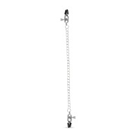 Easy Toys Big Nipple Clamps with Chain - Silver