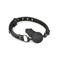 Ball Gag con Dong de Silicona - Negro