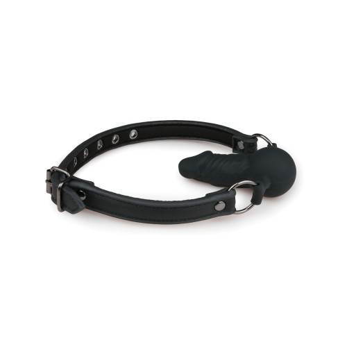 Ball Gag con Dong de Silicona - Negro