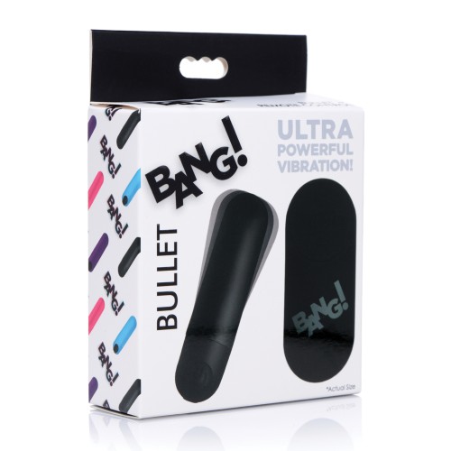 Bang! Vibrating Bullet w/ Remote Control - Black