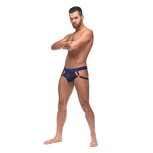 Diamond Mesh Jock Ring Blue L/XL