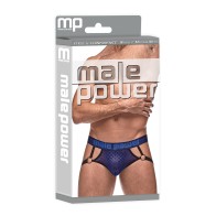 Diamond Mesh Jock Ring Blue S/M