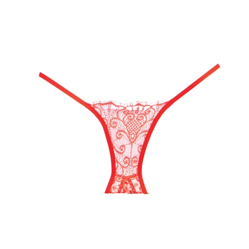 Adore Lace Enchanted Belle Panty Red O/S