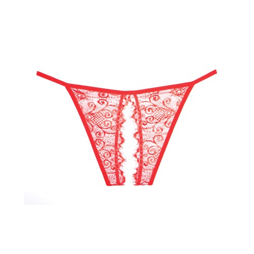 Adore Lace Enchanted Belle Panty Red O/S