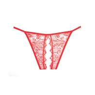 Adore Lace Enchanted Belle Panty Red O/S