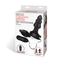 Inflatable Vibrating Butt Plug Black - Customizable Pleasure