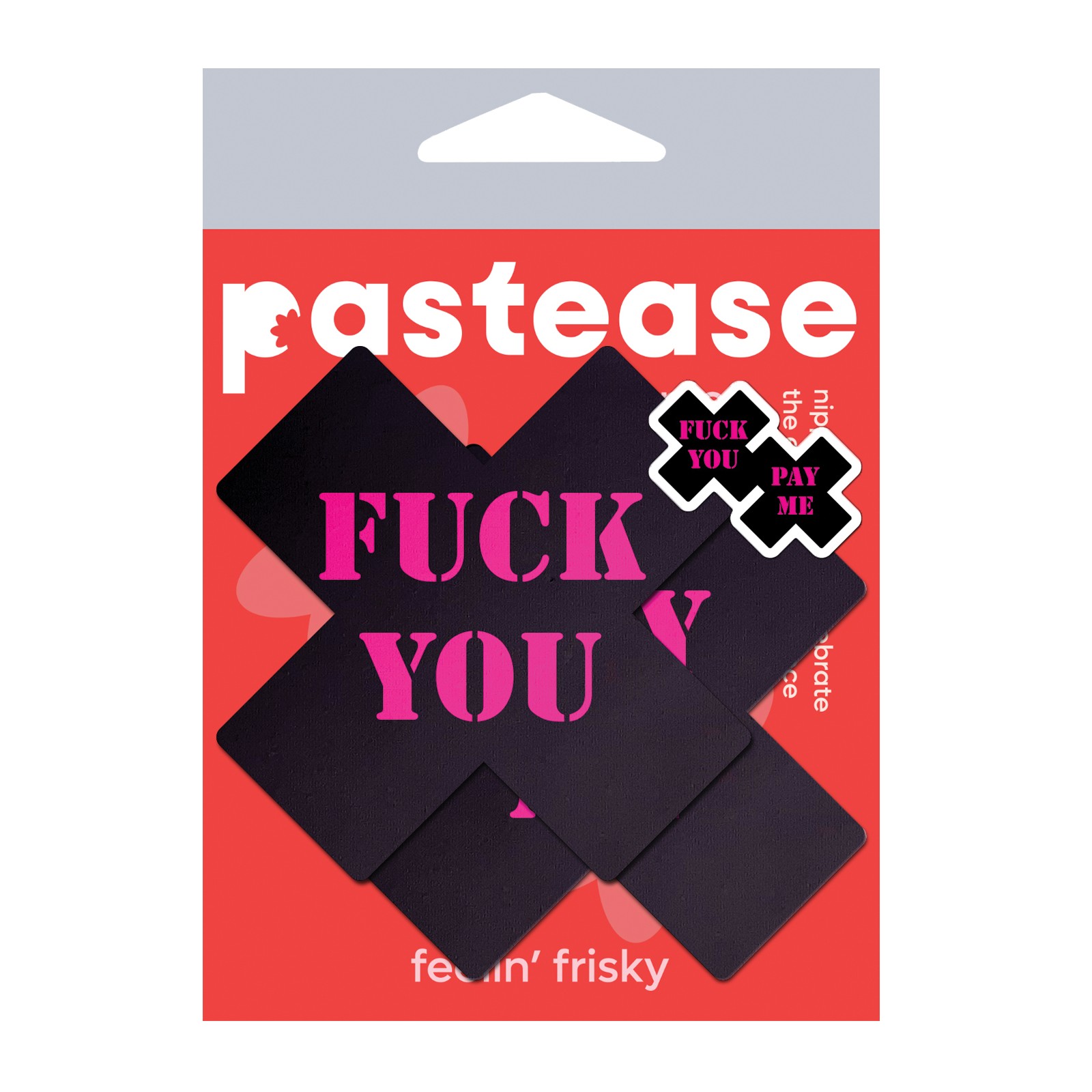 Pastease Fuck You Pay Me Cross Black Pink