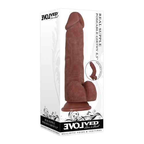 Evolved Real Supple Poseable Girthy Dildo - Lifelike Experience