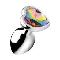 Booty Sparks Rainbow Prism Heart Anal Plug Small