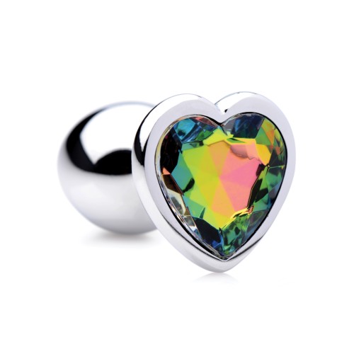 Booty Sparks Rainbow Prism Heart Anal Plug Small