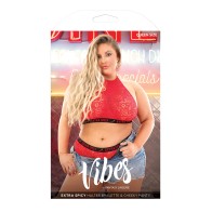 Vibes Extra Spicy Halter Bralette Chili Red Set