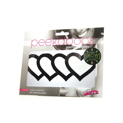 Peekaboo Glow in the Dark Hearts Pack of 2