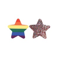 Peekaboos Pride Rainbow Glitter Stars Pasties Pack of 2