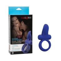 Couples Enhancers Silicone Rechargeable Dual Pleaser Enhancer - Blue