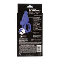 Couples Enhancers Silicone Rechargeable Dual Pleaser Enhancer - Blue