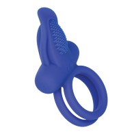 Couples Enhancers Silicone Rechargeable Dual Pleaser Enhancer - Blue