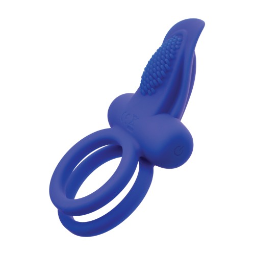 Couples Enhancers Silicone Rechargeable Dual Pleaser Enhancer - Blue