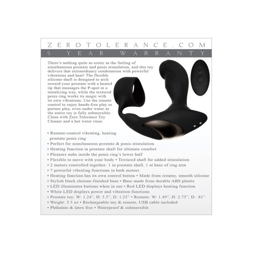 Vibrador Prostático Rechargeable Zero Tolerance