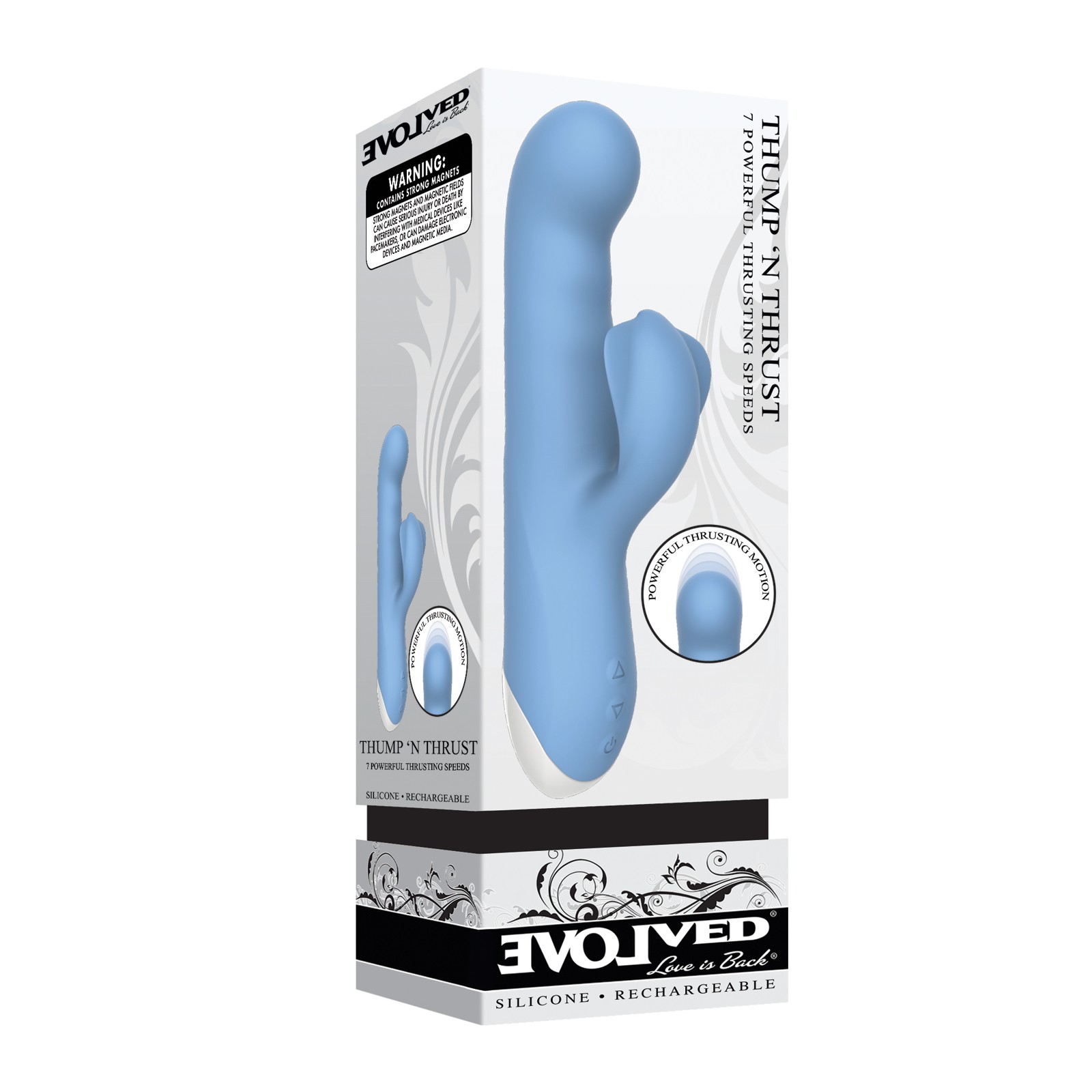 Evolved Thump N Thrust Estimulador Doble Recargable - Azul