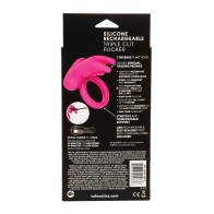 Flicker Clitoral Triple de Silicona Recargable - Rosa